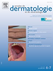 Annales de dermatologie et de vénéréologie